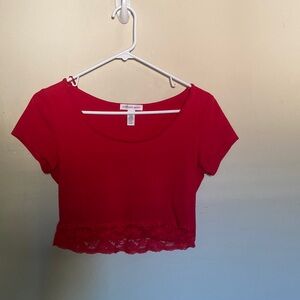 Red crop top